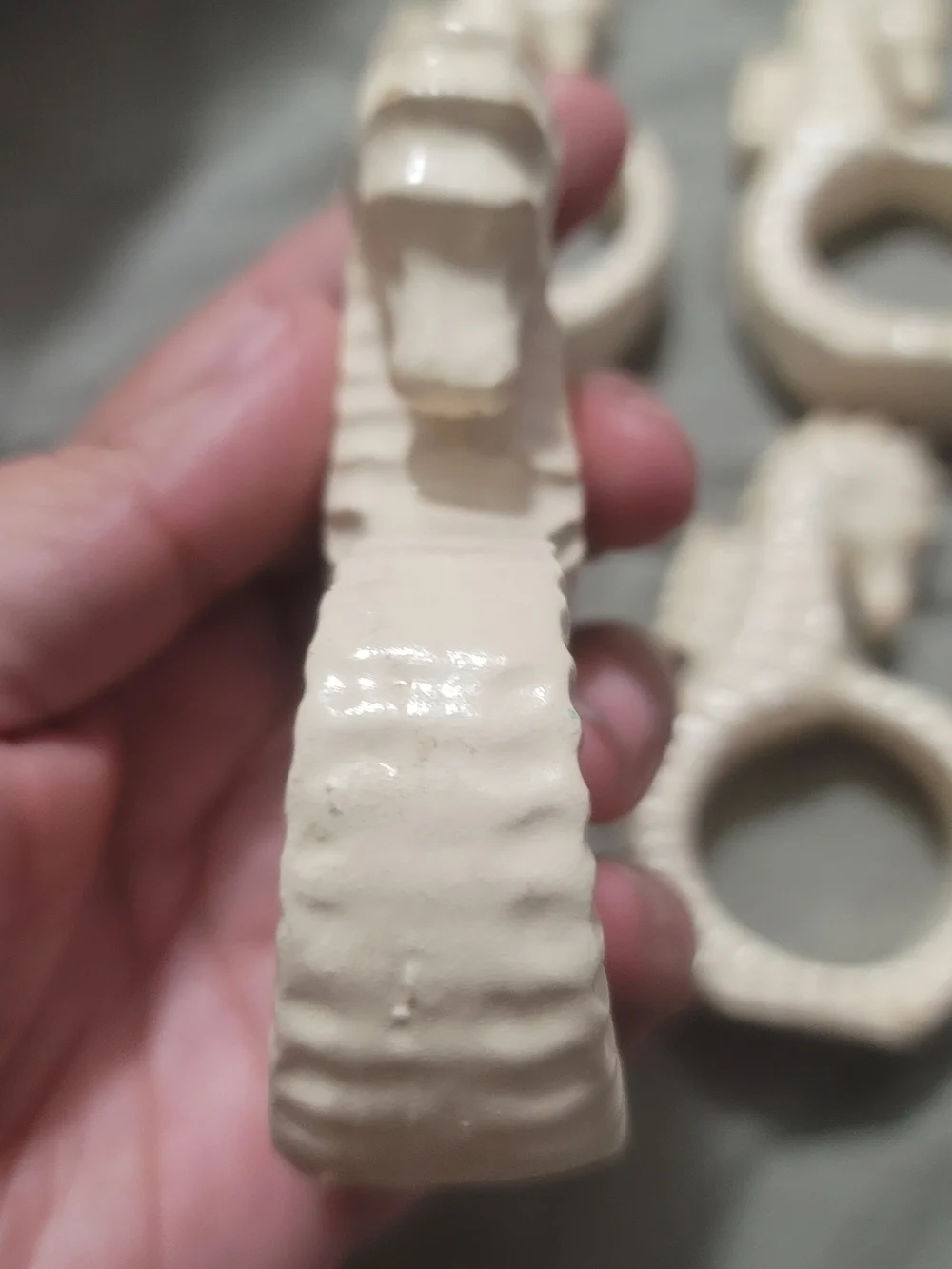 White Seahorse Ceramic Napkin Rings - Set of 4